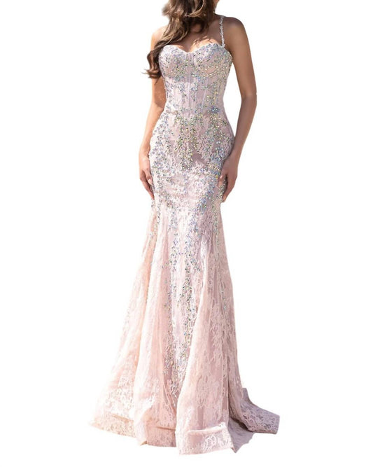 Portia&Scarlett - Lace And Crystal Mermaid Gown - clothing - dresses - lace