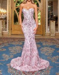 Portia&Scarlett - Long Strapless Prom Dress - clothing - dresses - floral