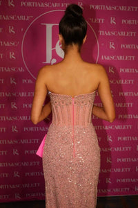 Portia&Scarlett - Scoop Corset Beaded Evening Gown - clothing - dresses - patterned