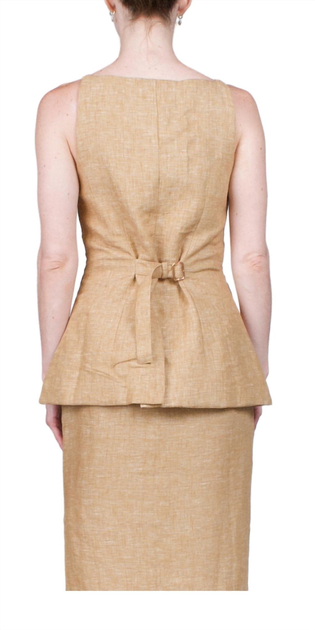 Posse - Nancy Gilet Top - blouses - brown - clothing