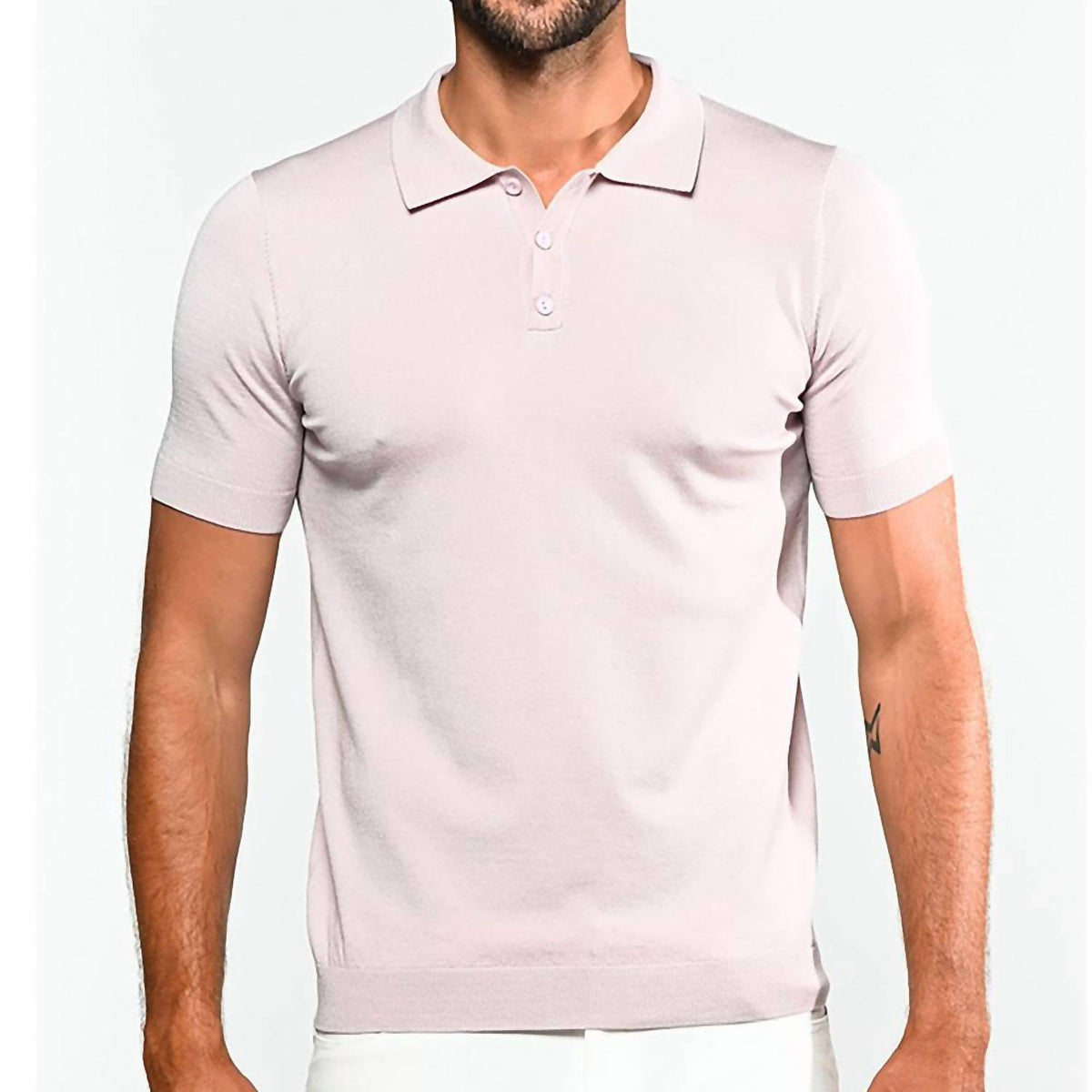 Postmarc - 3-button Knit Polo Shirt
