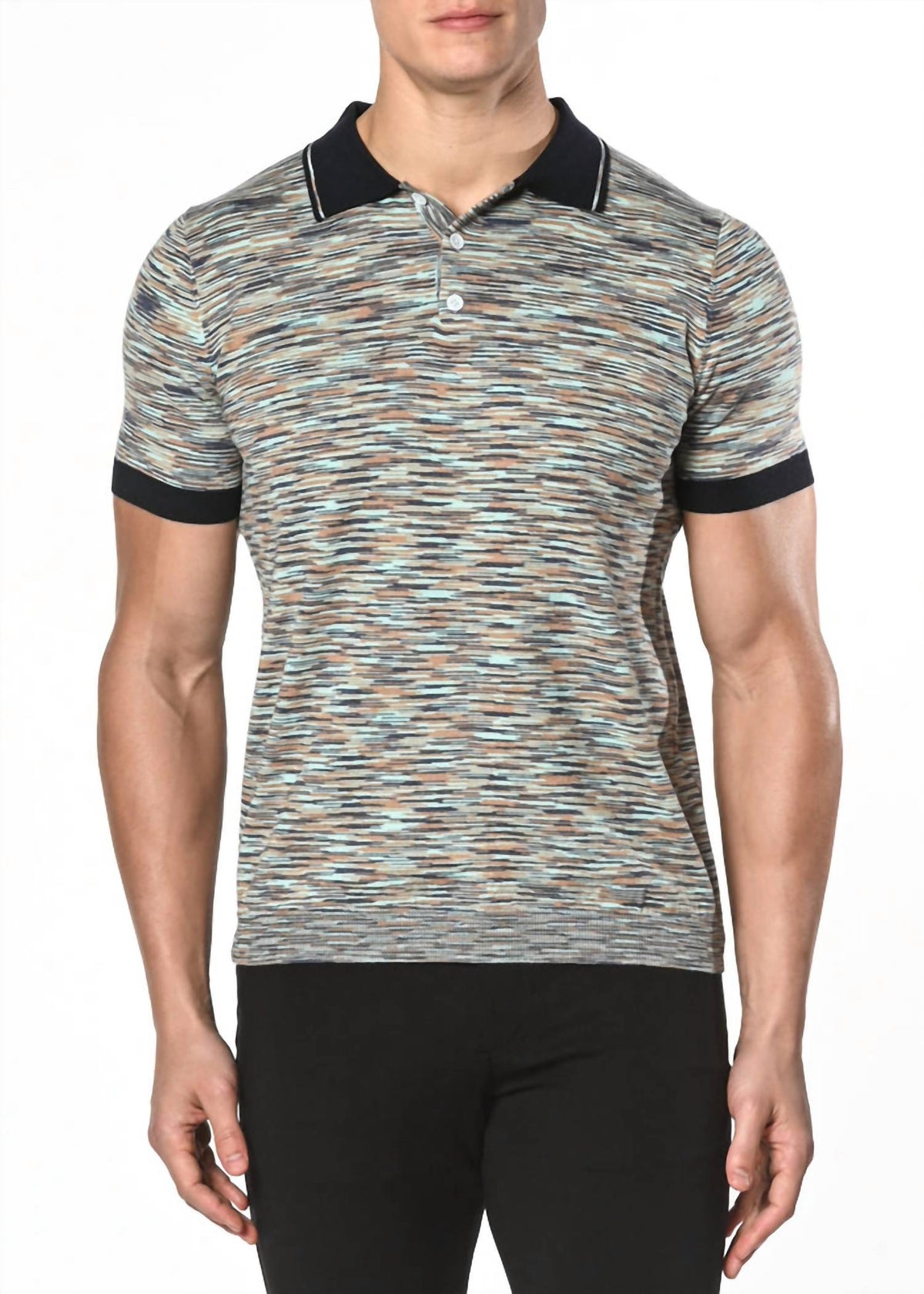 Postmarc - Space-dyed Knit Polo Shirt