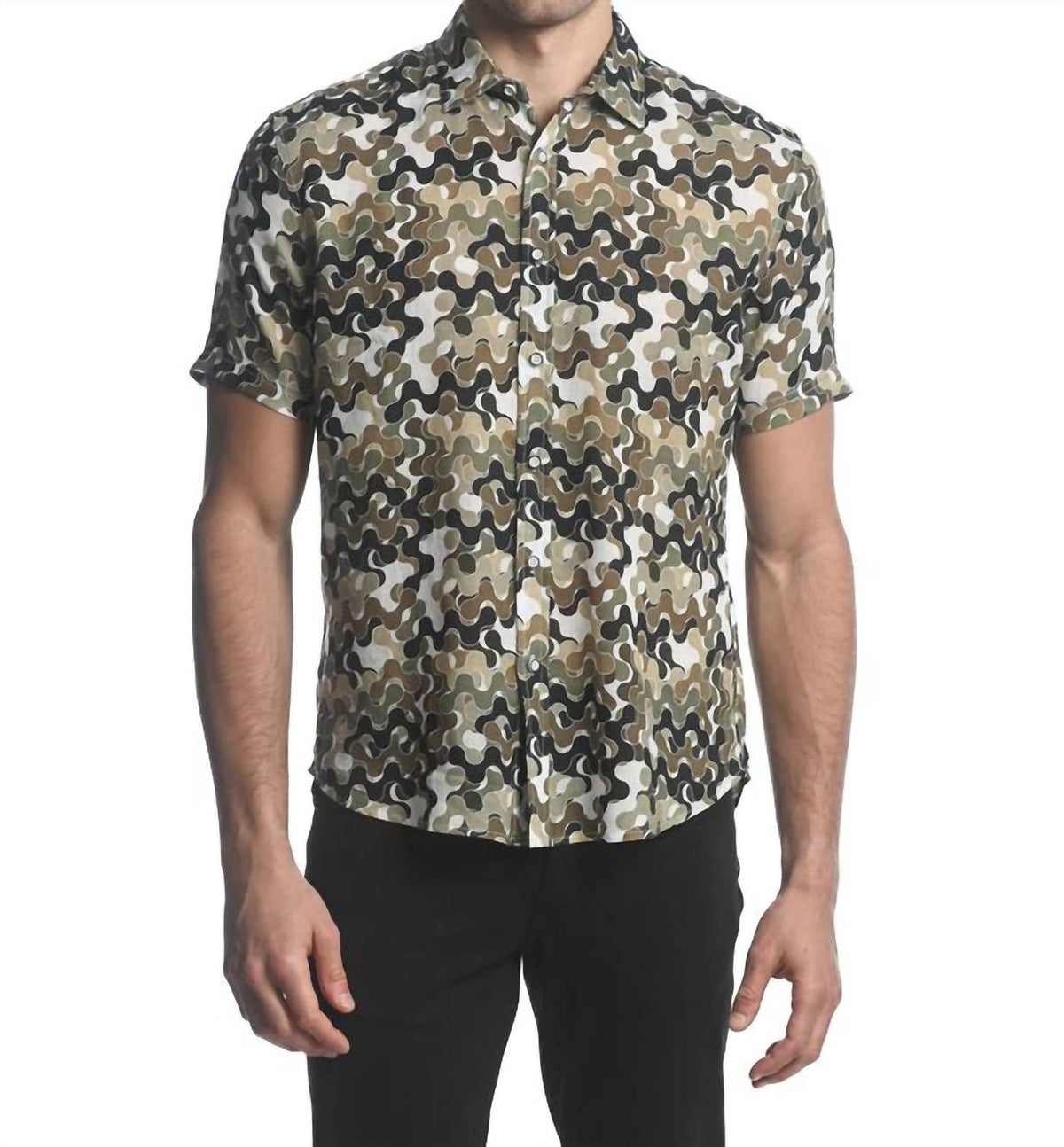 Postmarc - Squiggles Linen Short Sleeve Shirt