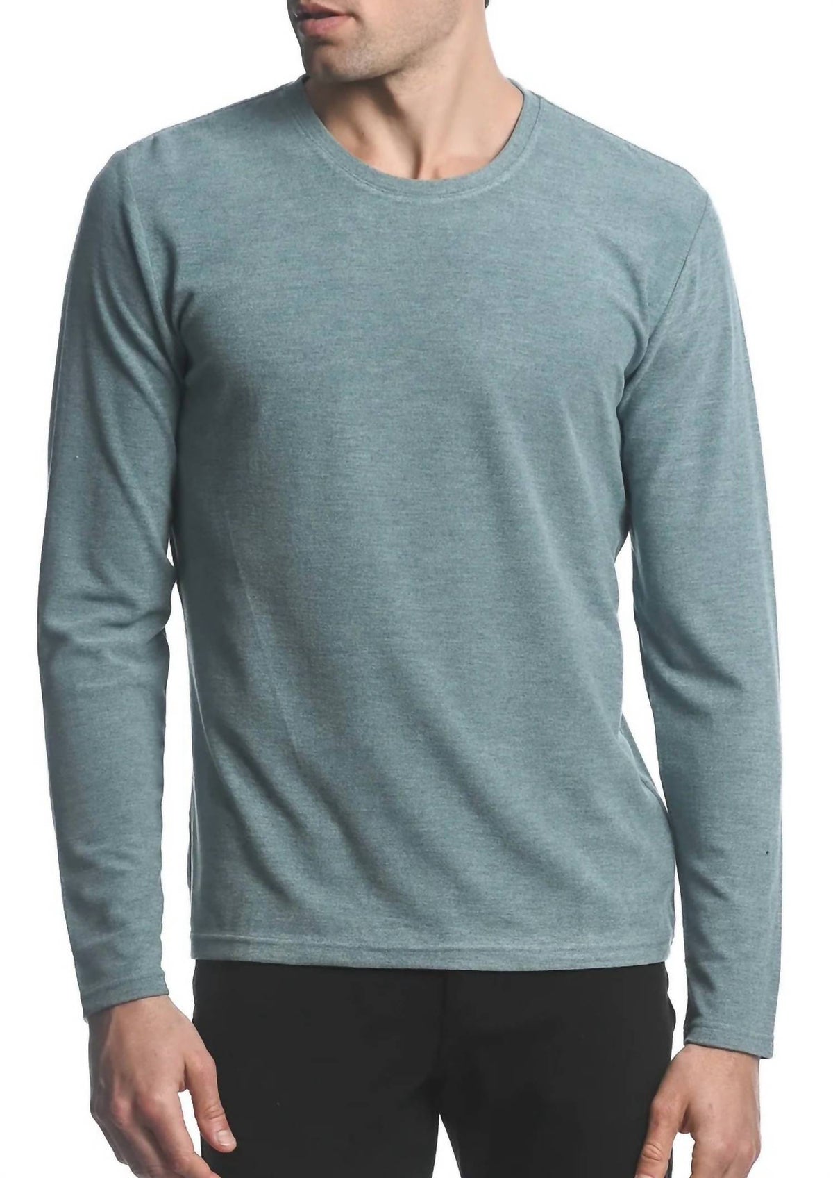 Postmarc - Stretch Knit Long Sleeve Crew Pullover Shirt