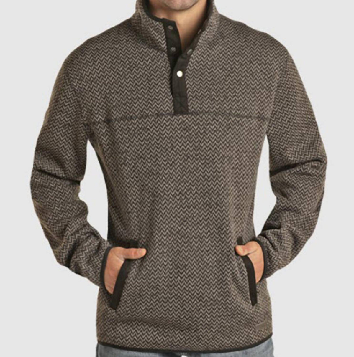 Powder River - Melange Henley Pullover