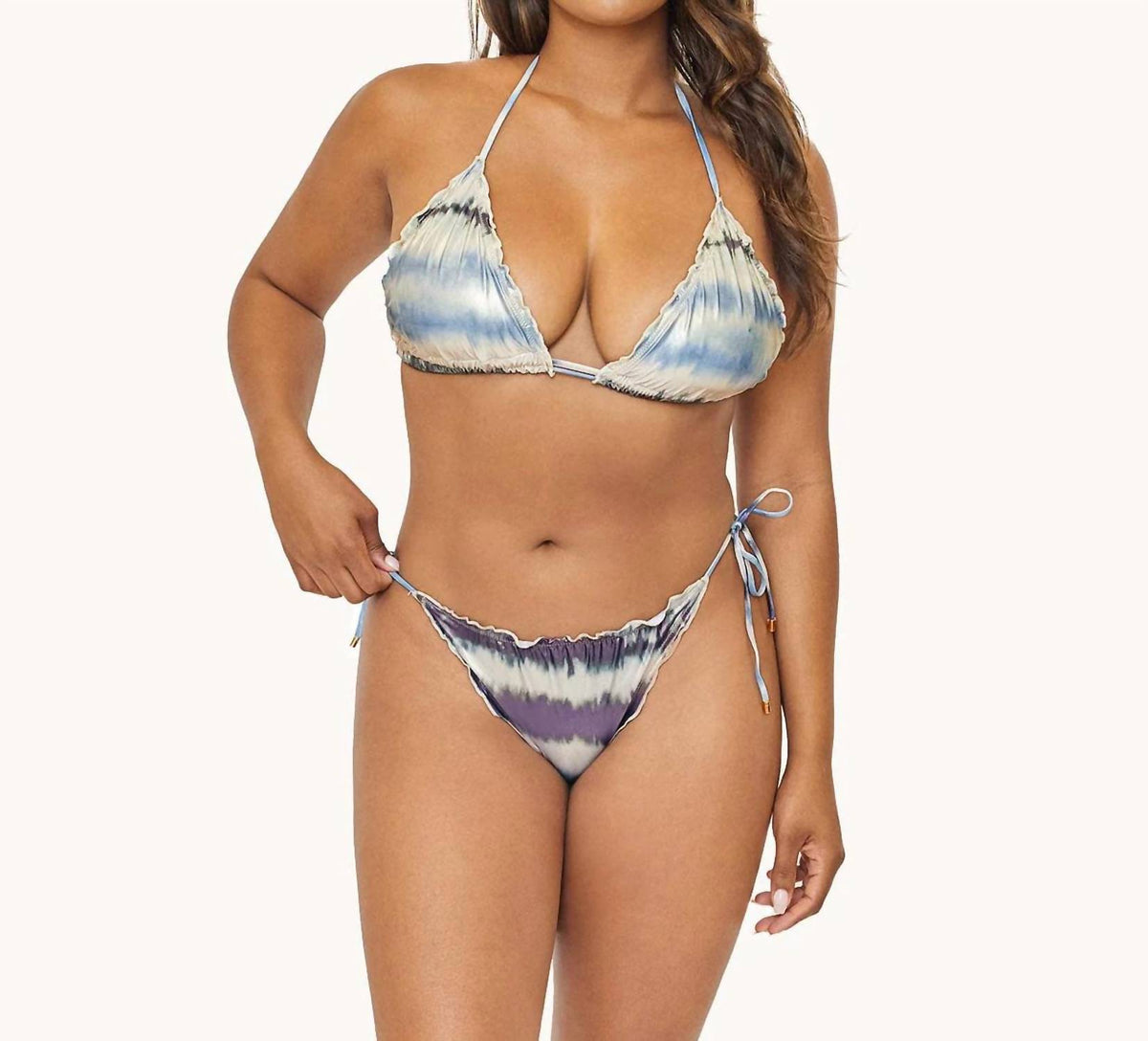 Pq Swim - Coastal Lettuce Edge Triangle Bikini Top