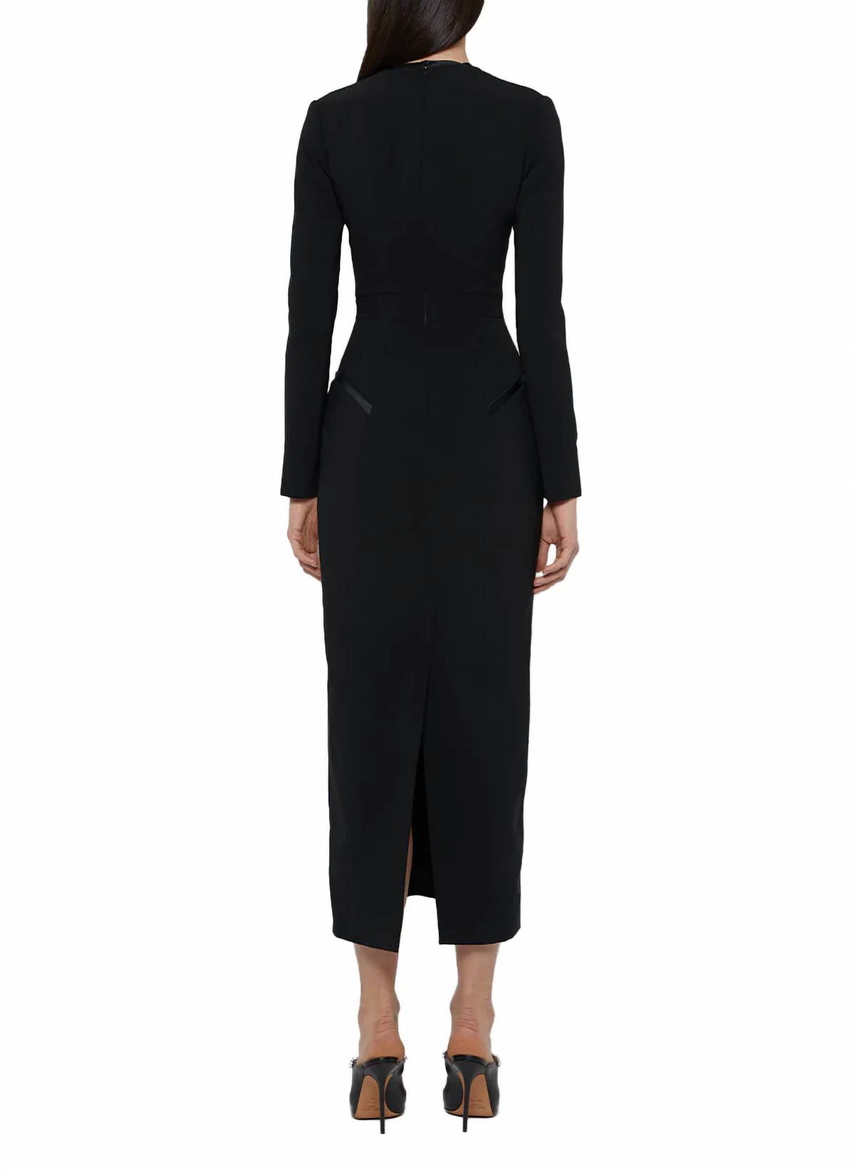 Prabal Gurung - Squareneck Long Sleeve Sheath Dress