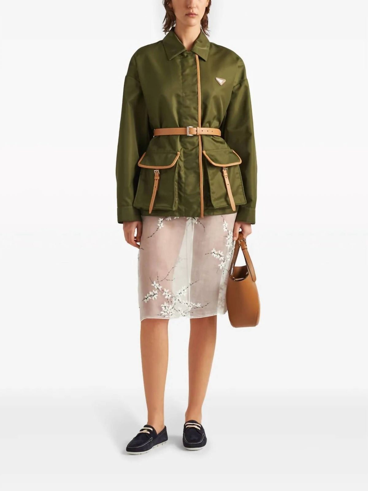 Prada - Oversize Re-nylon Jacket With Belt