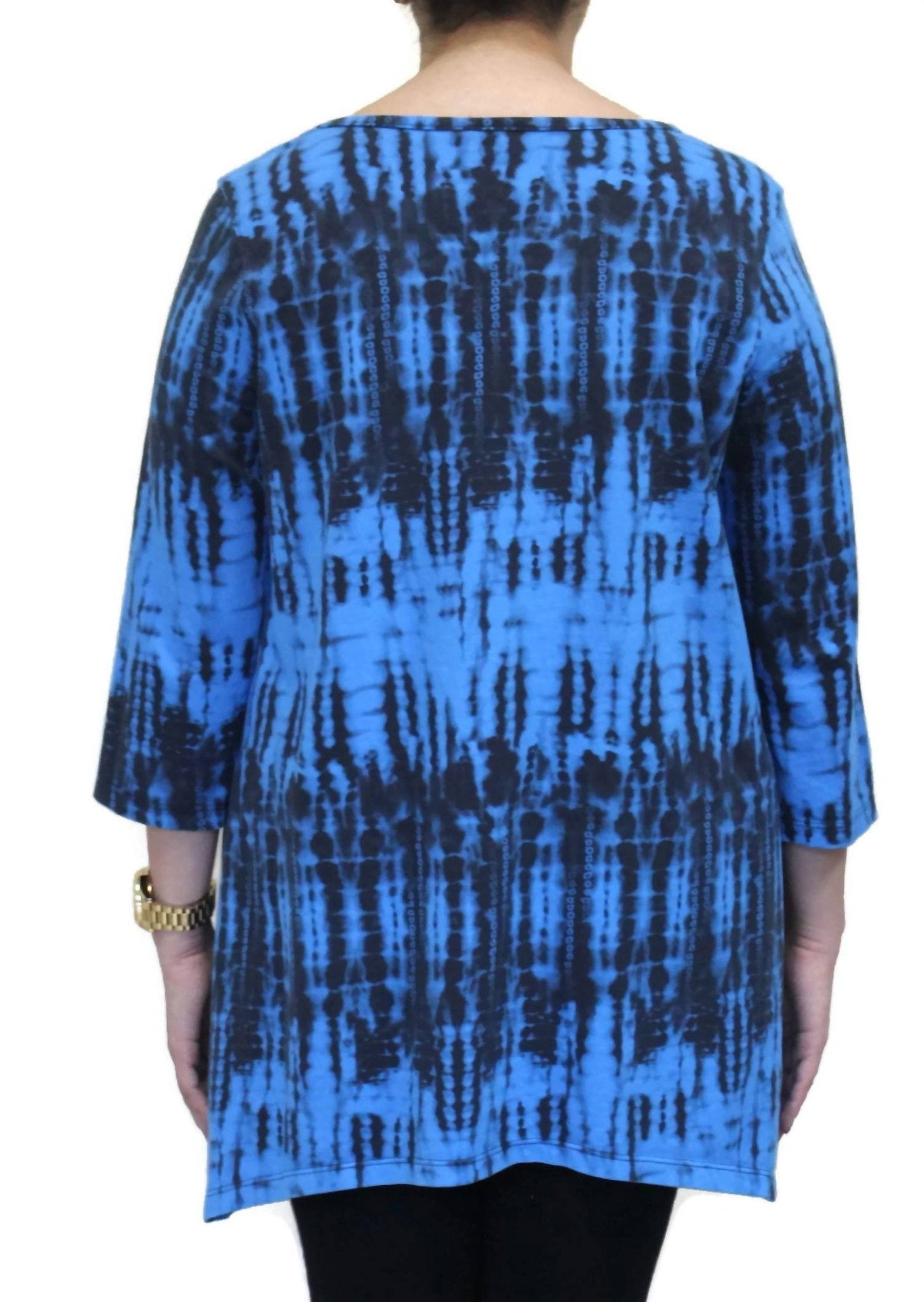 Prairie Cotton - High Tides Criss Cross Cotton Top - blue - clothing - cotton