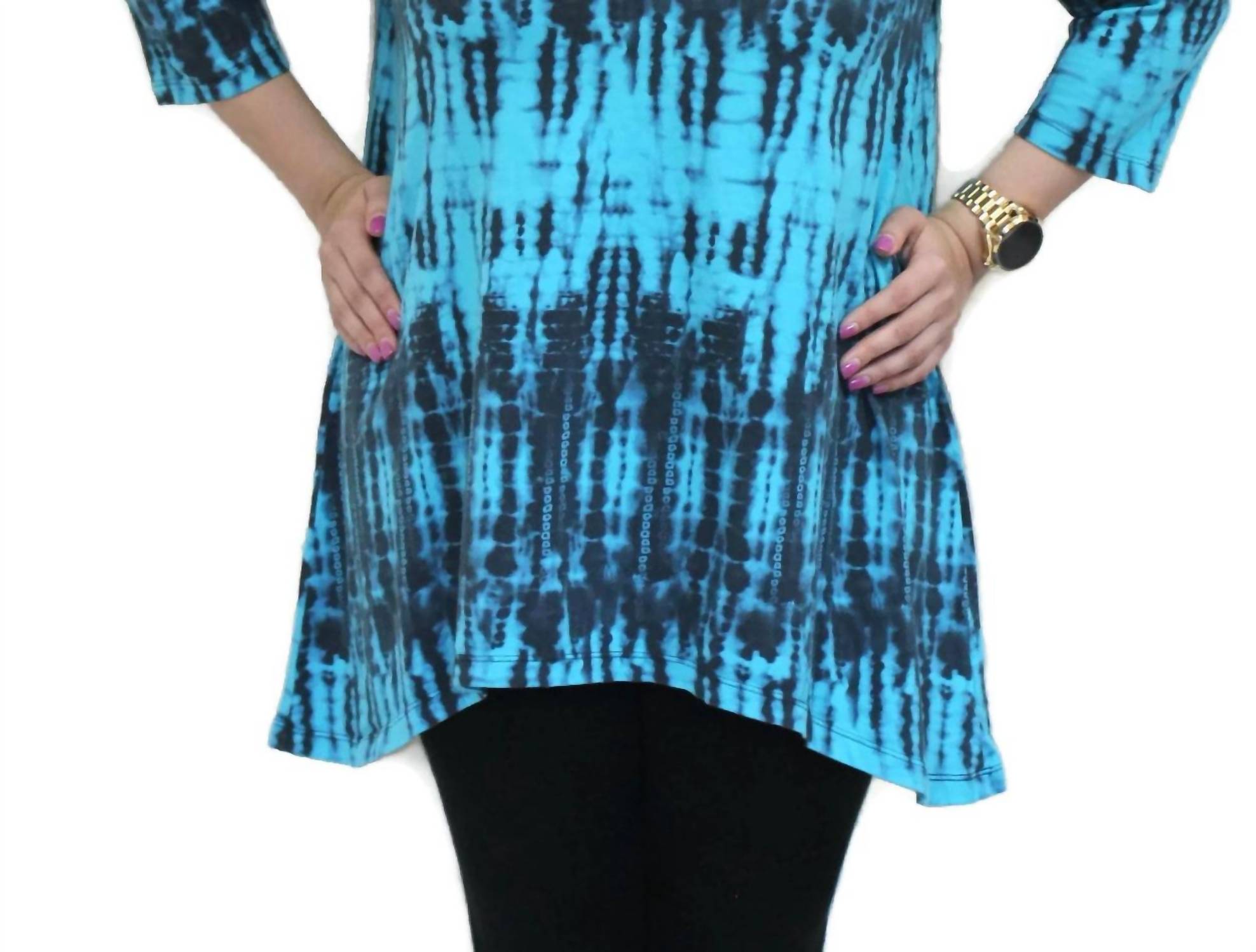 Prairie Cotton - High Tides Criss Cross Cotton Top - blue - clothing - cotton