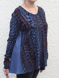 Prairie Cotton - Waffle Back Cotton Top - blue - clothing - cotton