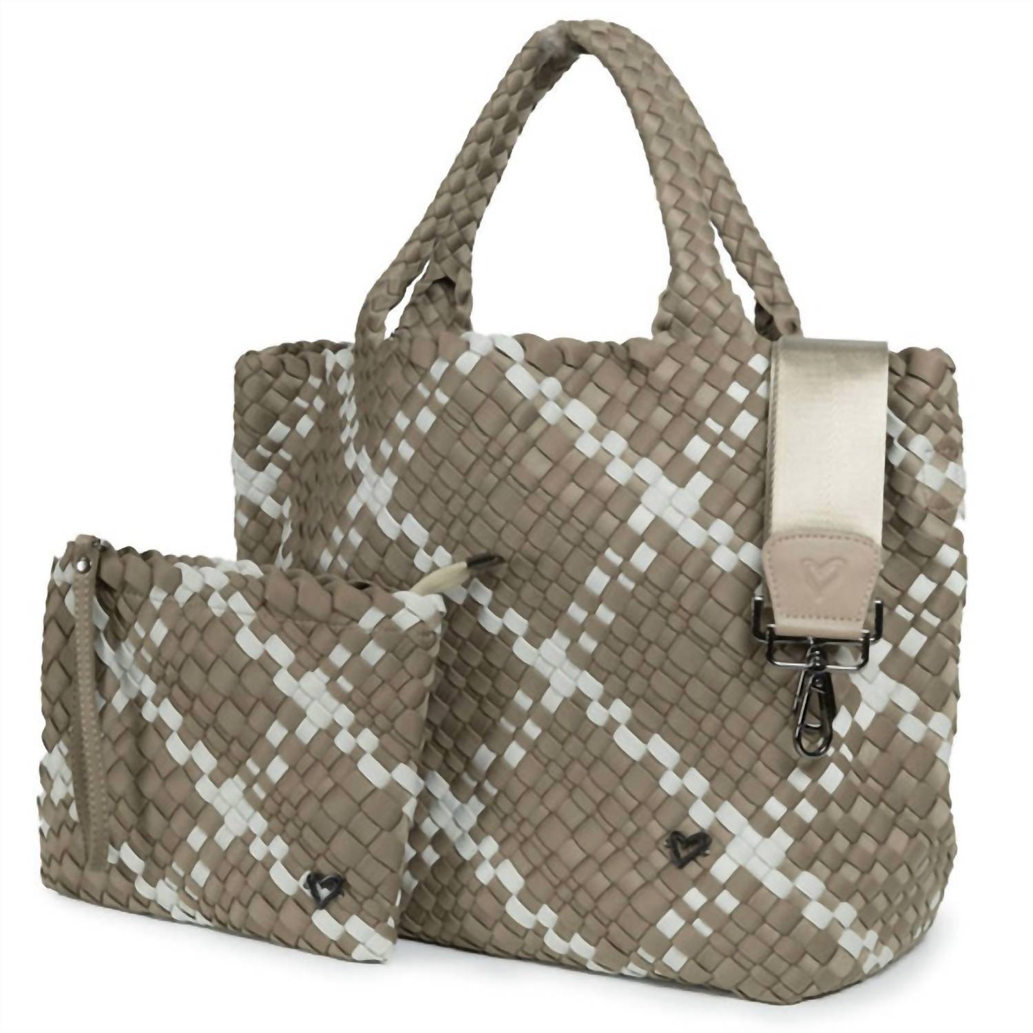Prenelove - Women's London Large Woven Tote - bags - brown - handbags