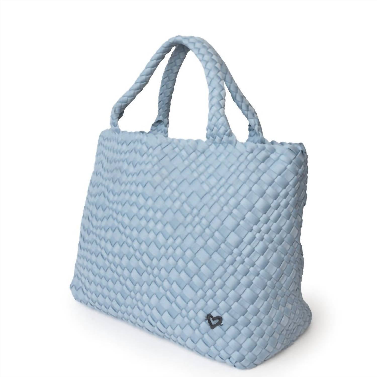 Prenelove - Women's London Large Woven Tote - bags - blue - handbags