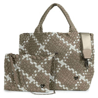 Prenelove - Women's London Large Woven Tote - bags - brown - handbags