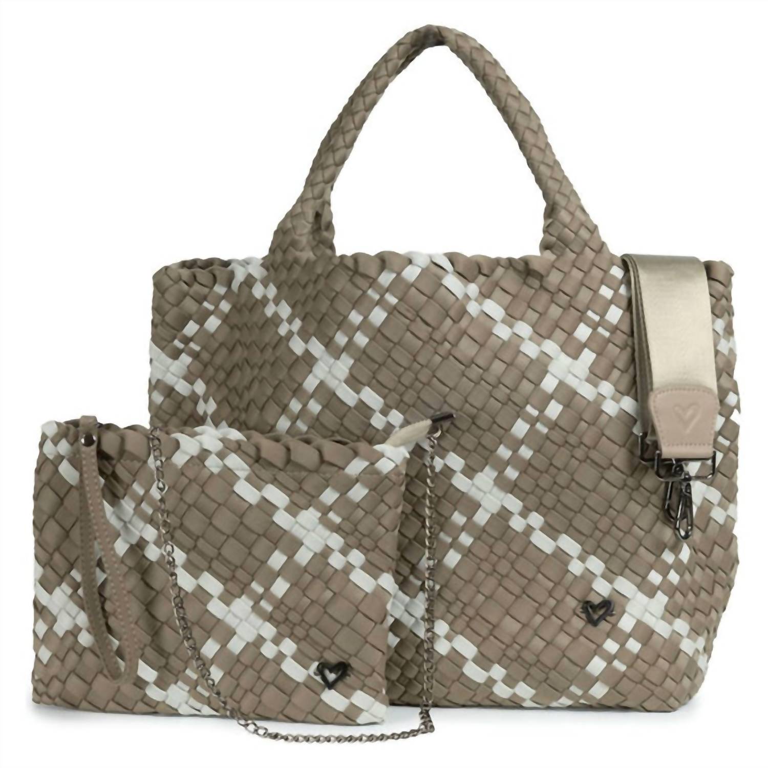 Prenelove - Women's London Large Woven Tote - bags - brown - handbags