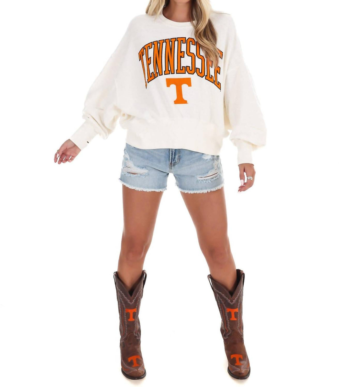 Pressbox - Tennessee Herringbone Fleece Sweatshirt