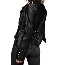 Pretty Attitude - Vegan Leather Studded Moto Jacket - black - clothing - jackets