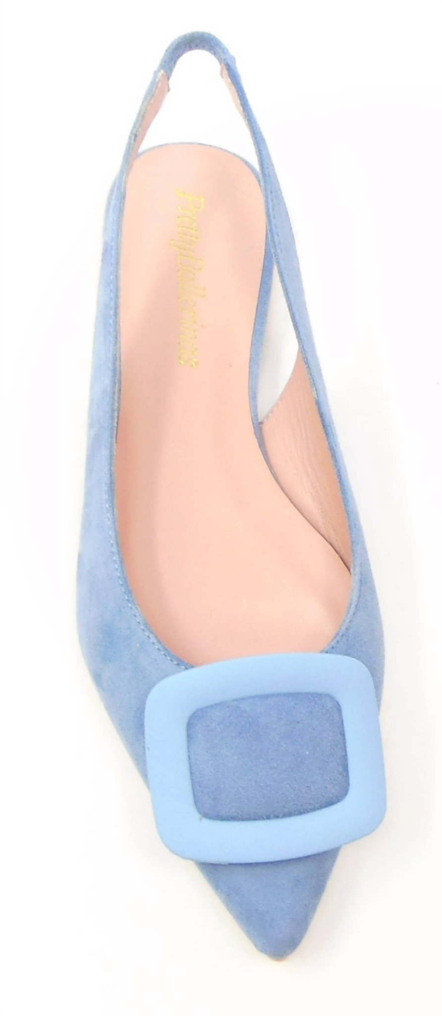 Pretty Ballerinas - Women's Ella Suede Slingback - blue - flats - loafers