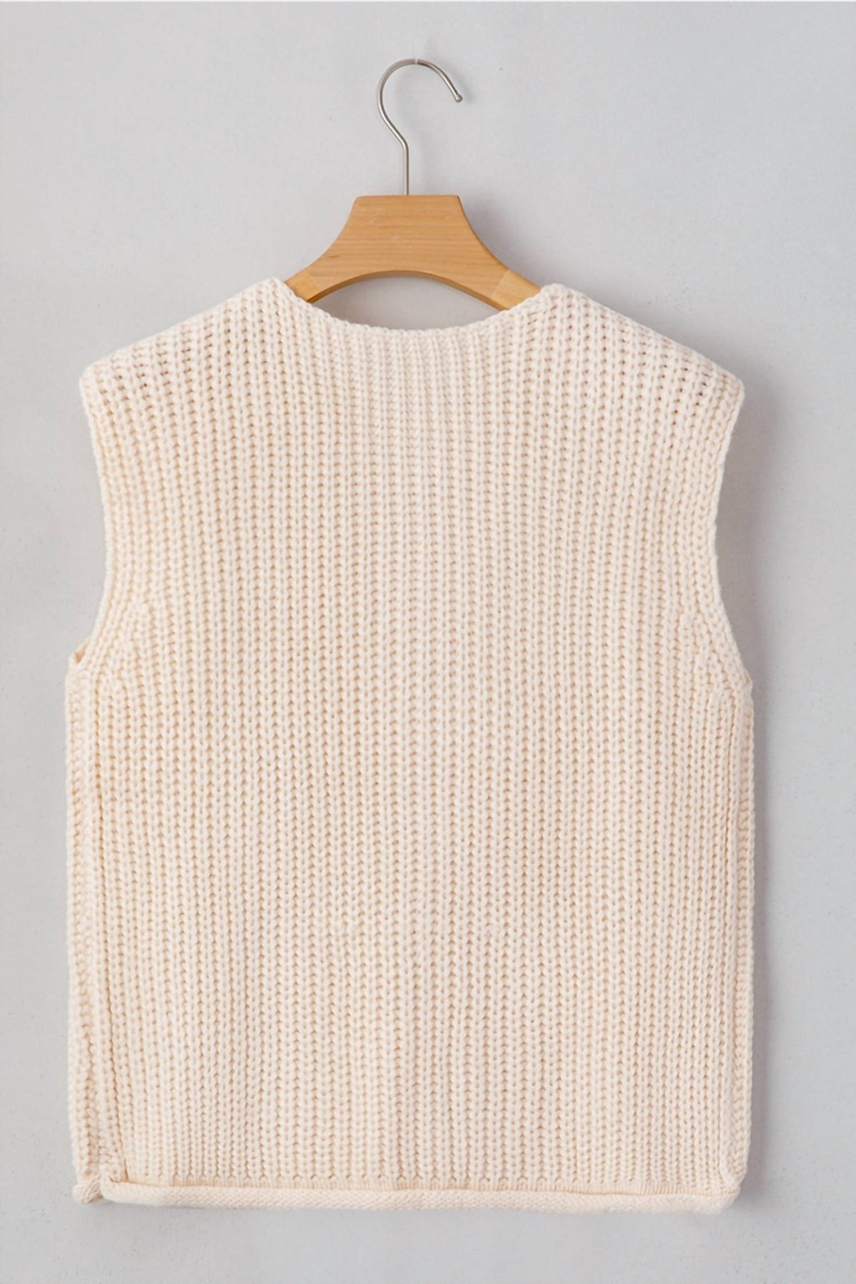 Pretty Bash - Women's Solid Chunky Sweater Vest