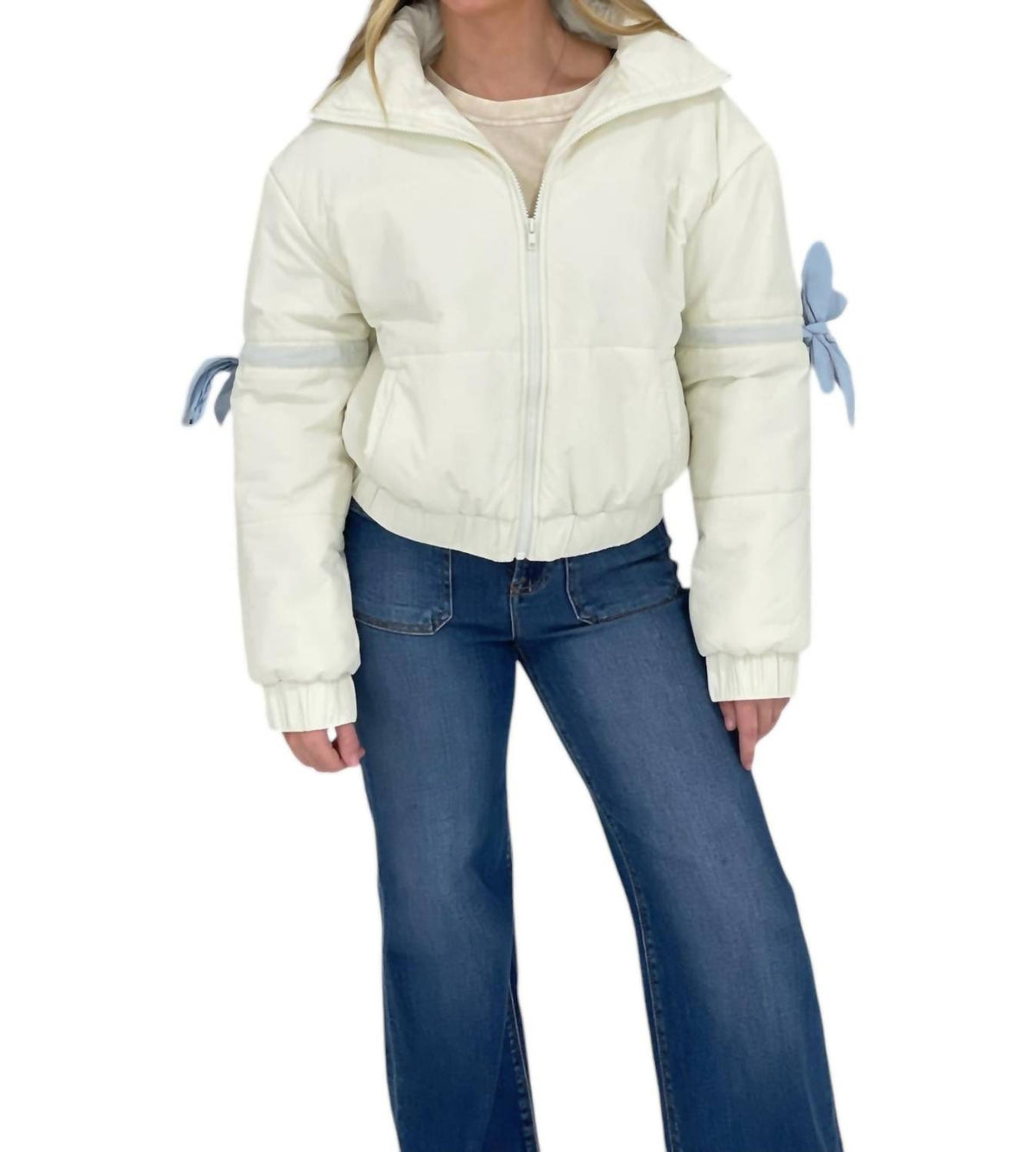 Pretty Garbage - Bow Puffer Jacket