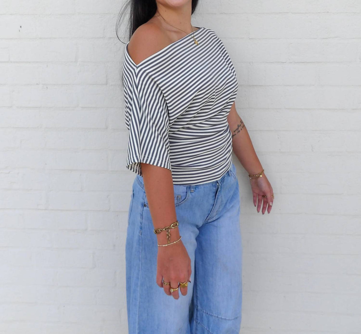 Pretty Garbage - Delilah Striped Knit Top