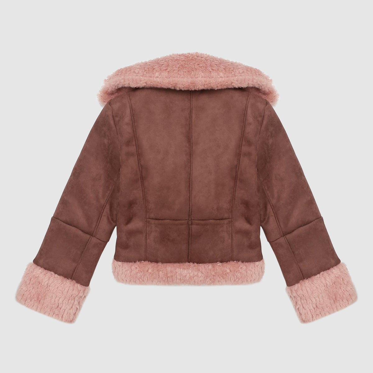 Pretty Garbage - Faux Suede Shearling Jacket
