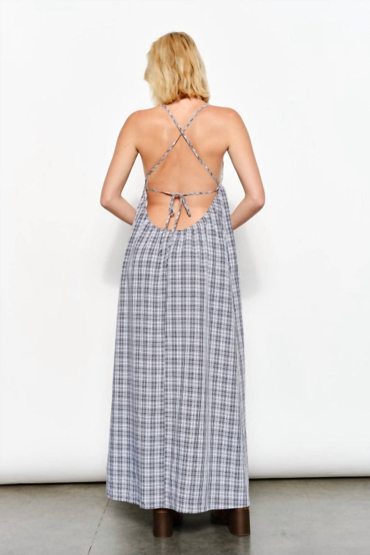 Pretty Garbage - Flora Plaid Maxi Dress