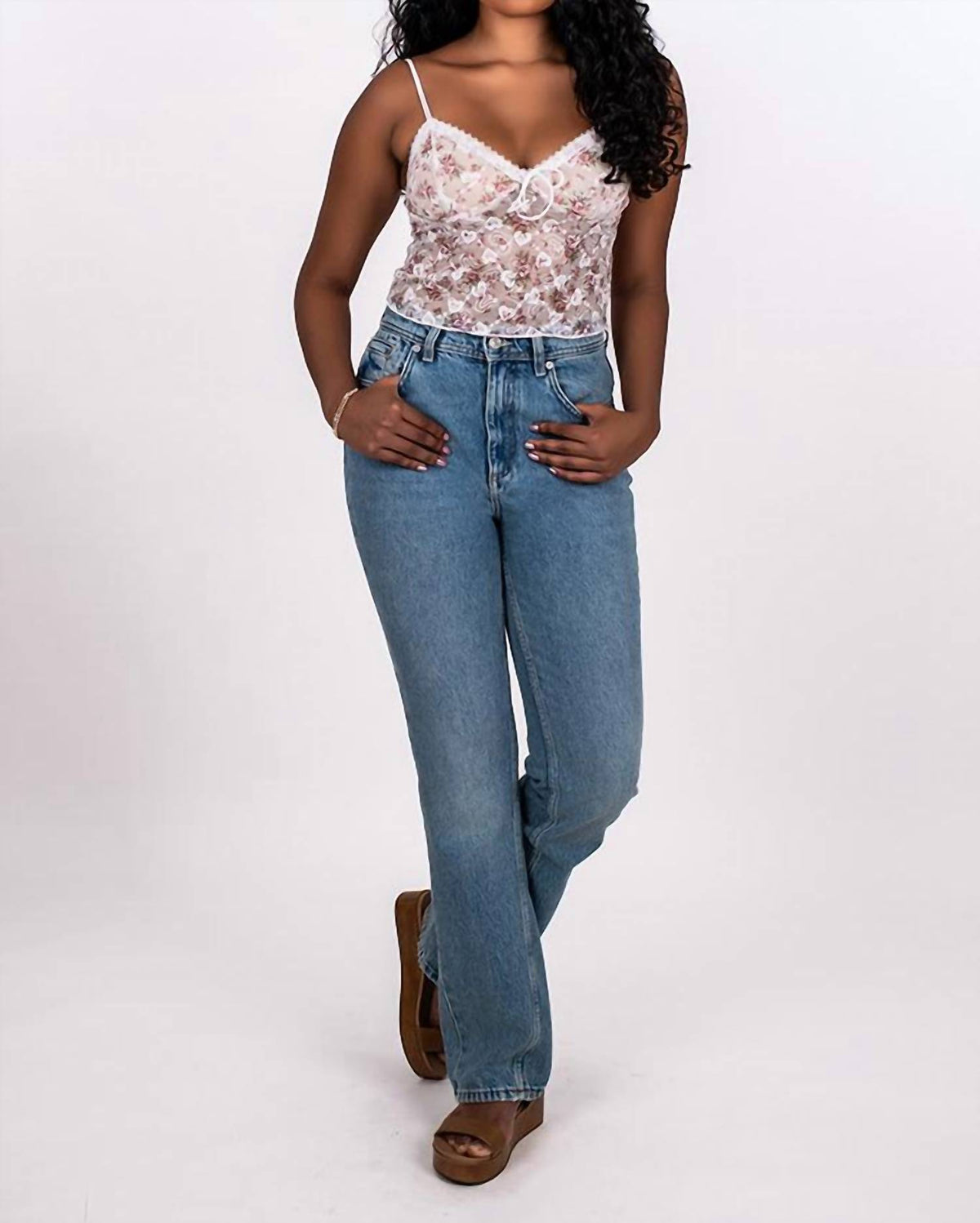 Pretty Garbage - Floral Lace Cami