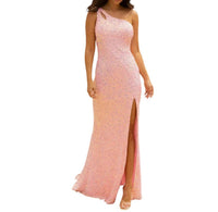 Primavera - Asymmetrical Neckline Prom Dress - clothing - dresses - patterned