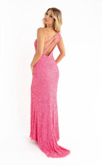 Primavera - Asymmetrical Neckline Prom Dress - clothing - dresses - patterned