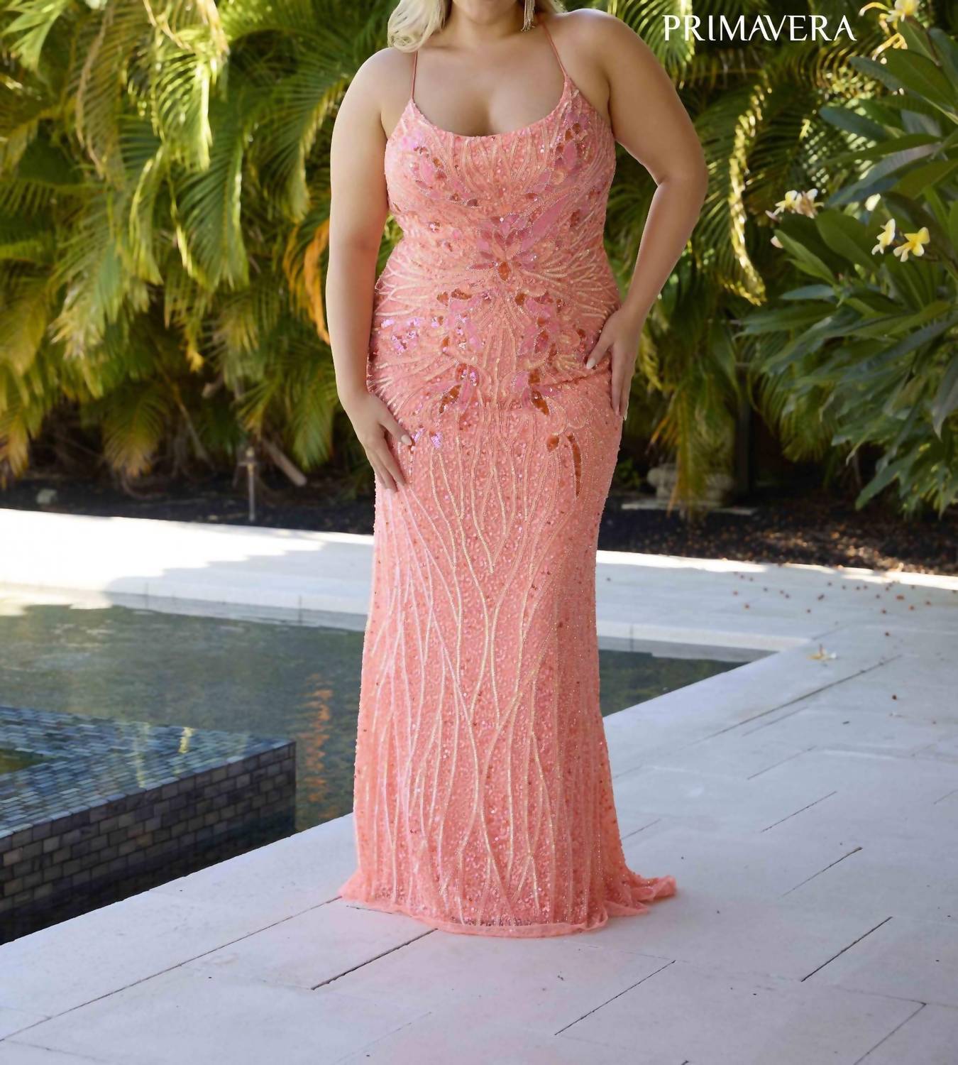 Primavera - Corset Back Prom Dress - clothing - dresses - orange