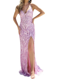 Primavera - Corset Lace Up V - neck Prom Dress - clothing - dresses - patterned