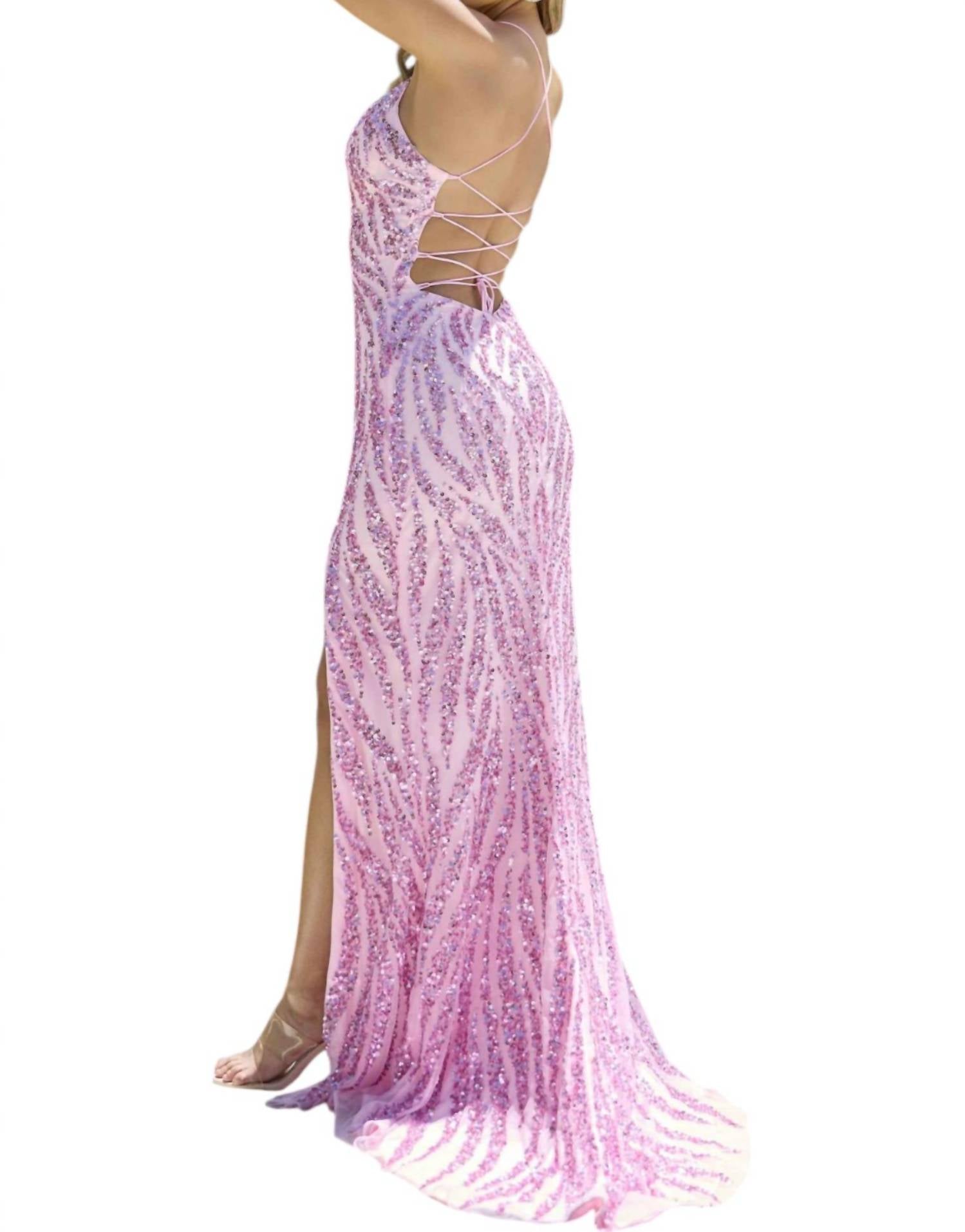 Primavera - Corset Lace Up V - neck Prom Dress - clothing - dresses - patterned