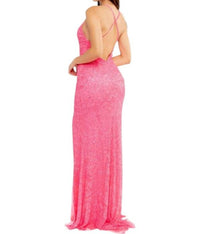 Primavera - Deep V - neck Cheeky Slit Prom Dress - clothing - dresses - patterned