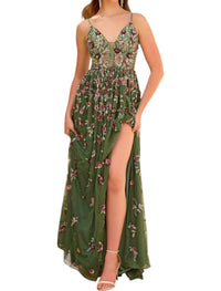 Primavera - Floral Mesh Prom Dress - clothing - dresses - floral