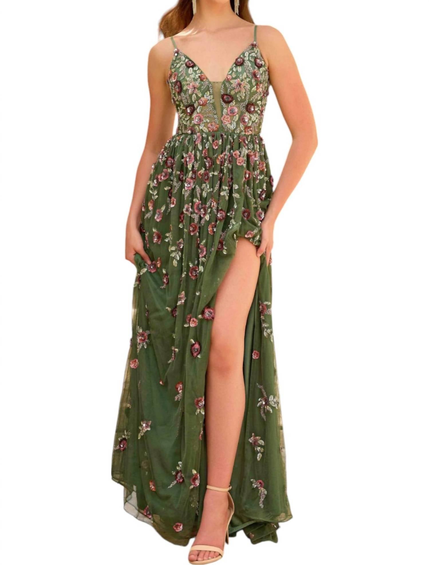 Primavera - Floral Mesh Prom Dress - clothing - dresses - floral