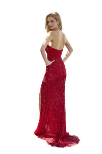 Primavera - Long Beaded Corset Gown - clothing - dresses - patterned