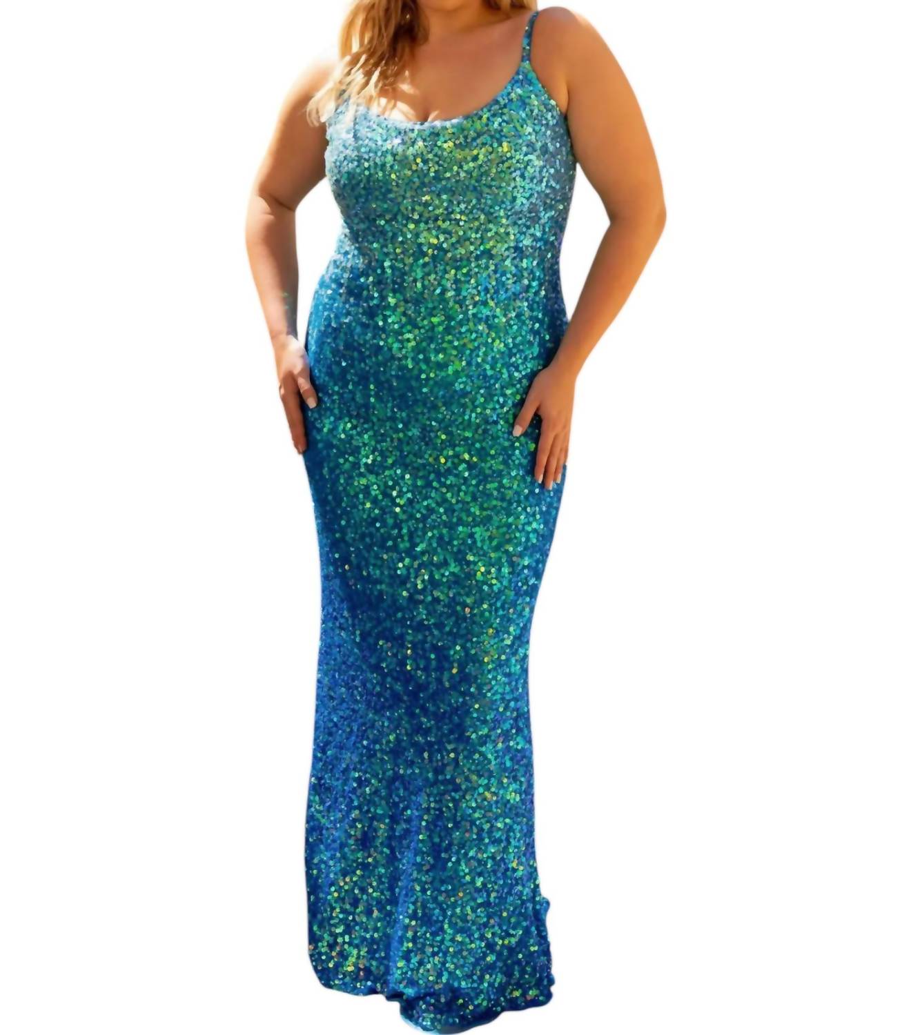 Primavera - Long Curvy Prom Dress - clothing - dresses - green