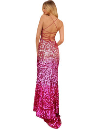Primavera - Ombre Paillettes Prom Dress - clothing - dresses - patterned