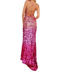 Primavera - Ombre Paillettes Prom Dress - clothing - dresses - patterned
