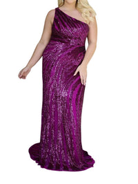 Primavera - One Shoulder Prom Dress - clothing - dresses - patterned