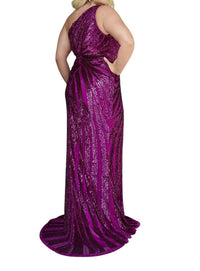 Primavera - One Shoulder Prom Dress - clothing - dresses - patterned
