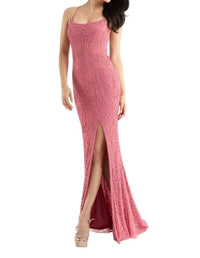 Primavera - Open Back With Lace Up Prom Dress - clothing - dresses - patterned
