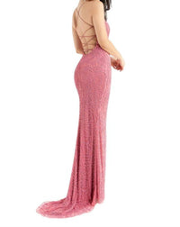 Primavera - Open Back With Lace Up Prom Dress - clothing - dresses - patterned