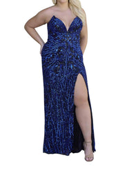 Primavera - Strapless Prom Dress - blue - clothing - dresses