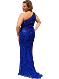 Primavera - Stunning One - shoulder Prom Dress - blue - clothing - dresses