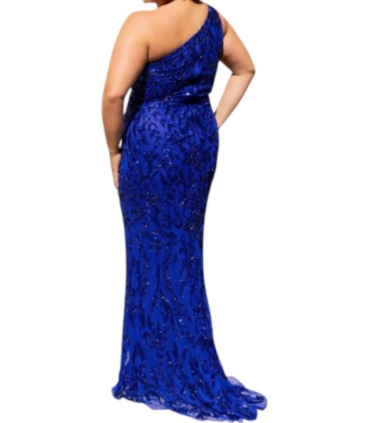 Primavera - Stunning One - shoulder Prom Dress - blue - clothing - dresses