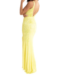 Primavera - V - Neck Beaded Prom Dress - clothing - dresses - floral