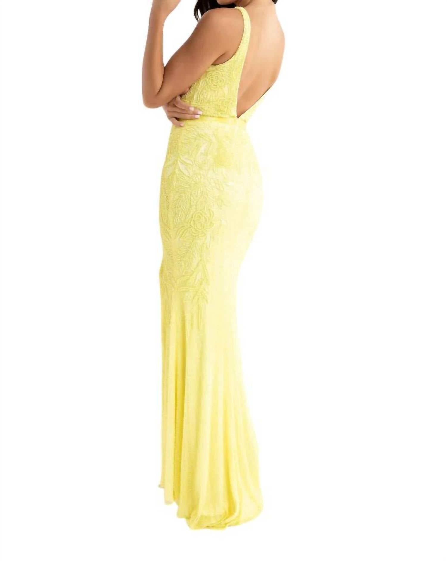 Primavera - V - Neck Beaded Prom Dress - clothing - dresses - floral
