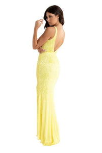 Primavera - V - Neck Beaded Prom Dress - clothing - dresses - floral